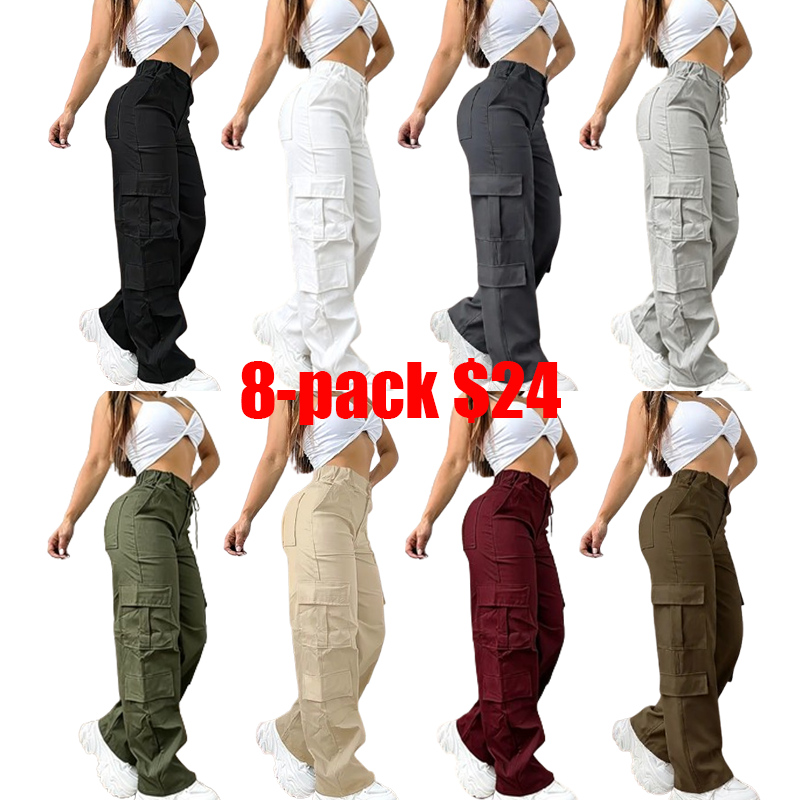 Women's Cargo Work Pants – Multi-Pocket Straight-Leg Outdoor Trousers