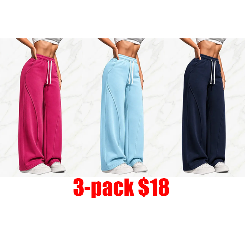 Women's 6-Pack Athletic Sweatpants – Lightweight Breathable Casual Travel Pants