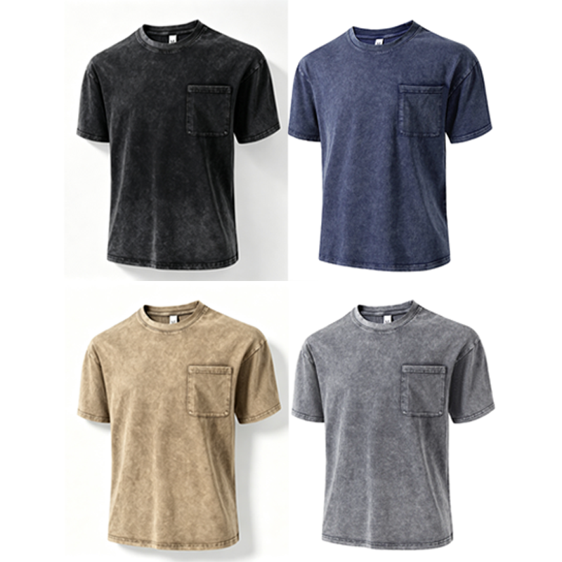 Men's 8-Pack Vintage Cotton Tees – Unisex Crew Neck Short Sleeve Casual T-Shirts