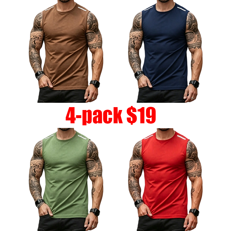 Unisex Quick-Dry Sports Vest – Reflective Breathable Sleeveless Workout Top for Running & Biking