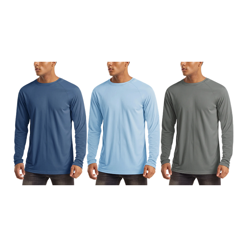 Men's UPF 50+ Quick-Dry Long Sleeve Rash Guard – Raglan Fishing & Gym Shirt