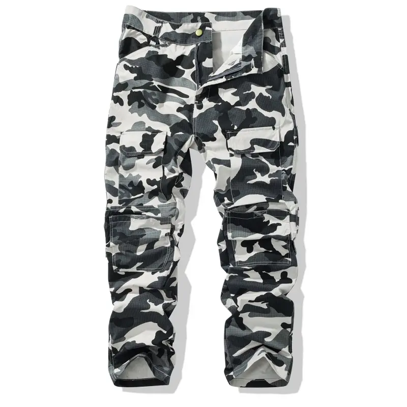 Men's 4-Pack Cargo Pants – Multi-Pocket Camouflage Tactical Work Pants for Outdoor & Daily Wear