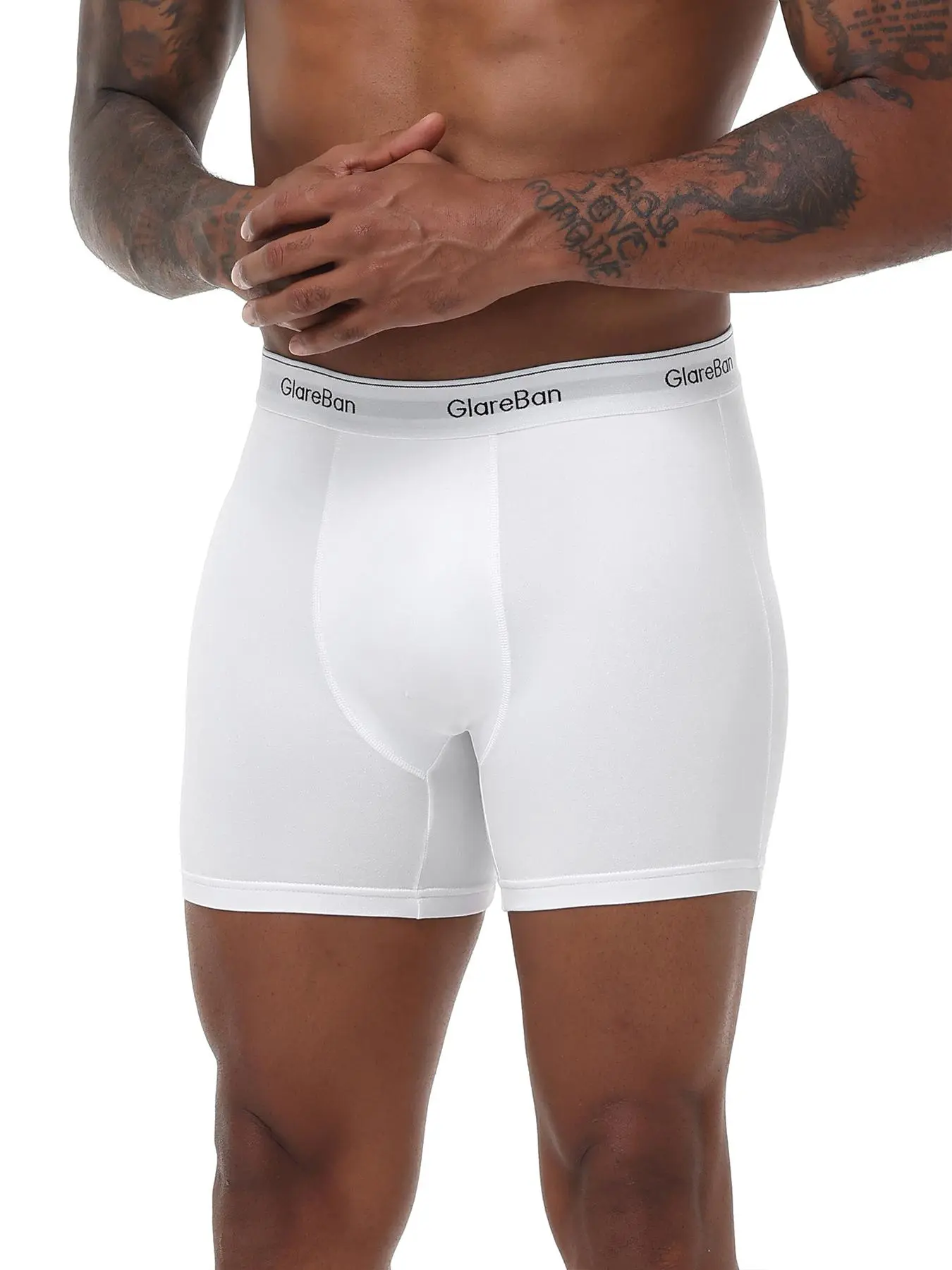 Men's 10-Pack Mid-Length Boxer Briefs – Comfortable Casual Daily Underwear
