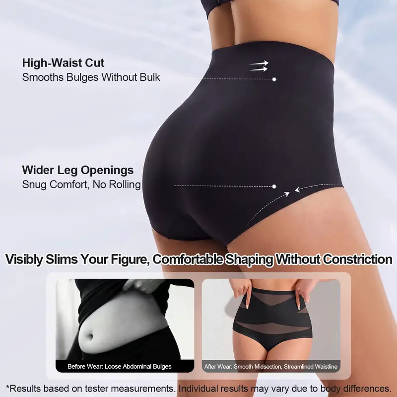 Women's High Waist Shapewear Brief – Firm Control Cotton Compression Panty
