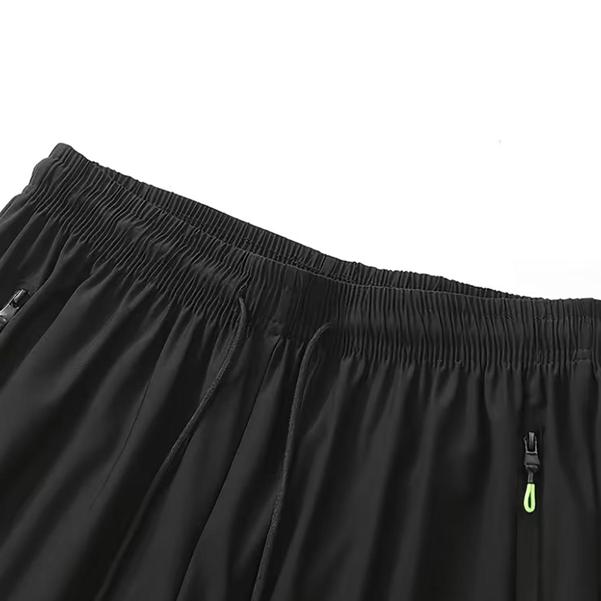 Men's 3-Pack Reflective Print Shorts – Fitted Athletic Running Shorts with Zipper Pockets