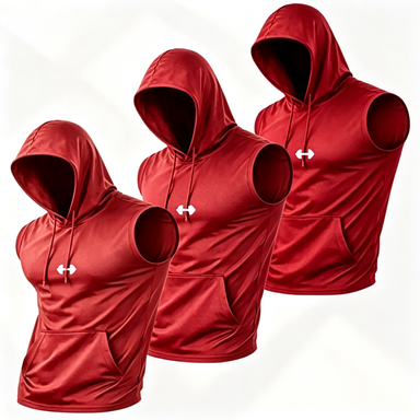 Men's 3-Pack Hooded Sleeveless Vest – Quick-Dry Cooling Workout Top for Streetwear & Running