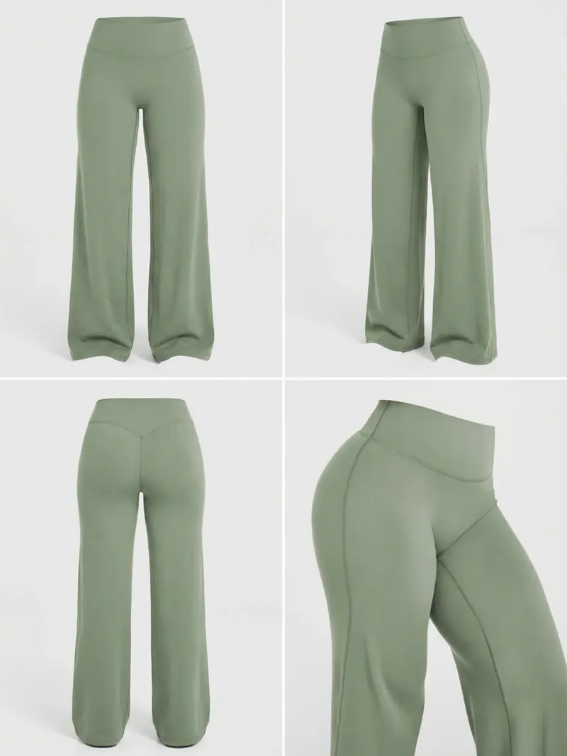 Women's Wide Leg Sport Pants – Casual Fitness Athleisure Trousers for Spring & Summer
