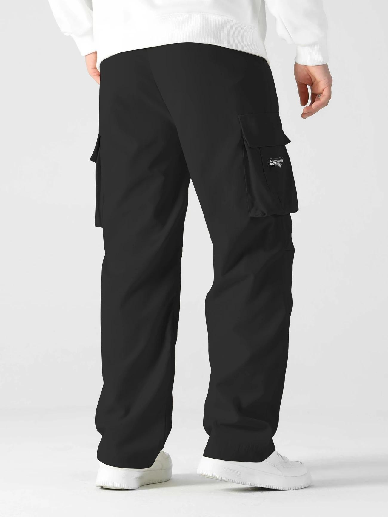 Men's 4-Pack Tactical Cargo Pants – Elastic Waist Multi-Pocket Casual Trail Pants