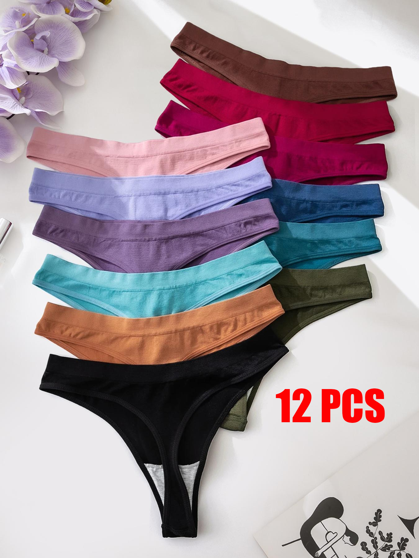 Women's Drop Waist Thong – Soft Breathable Daily Wear Panty