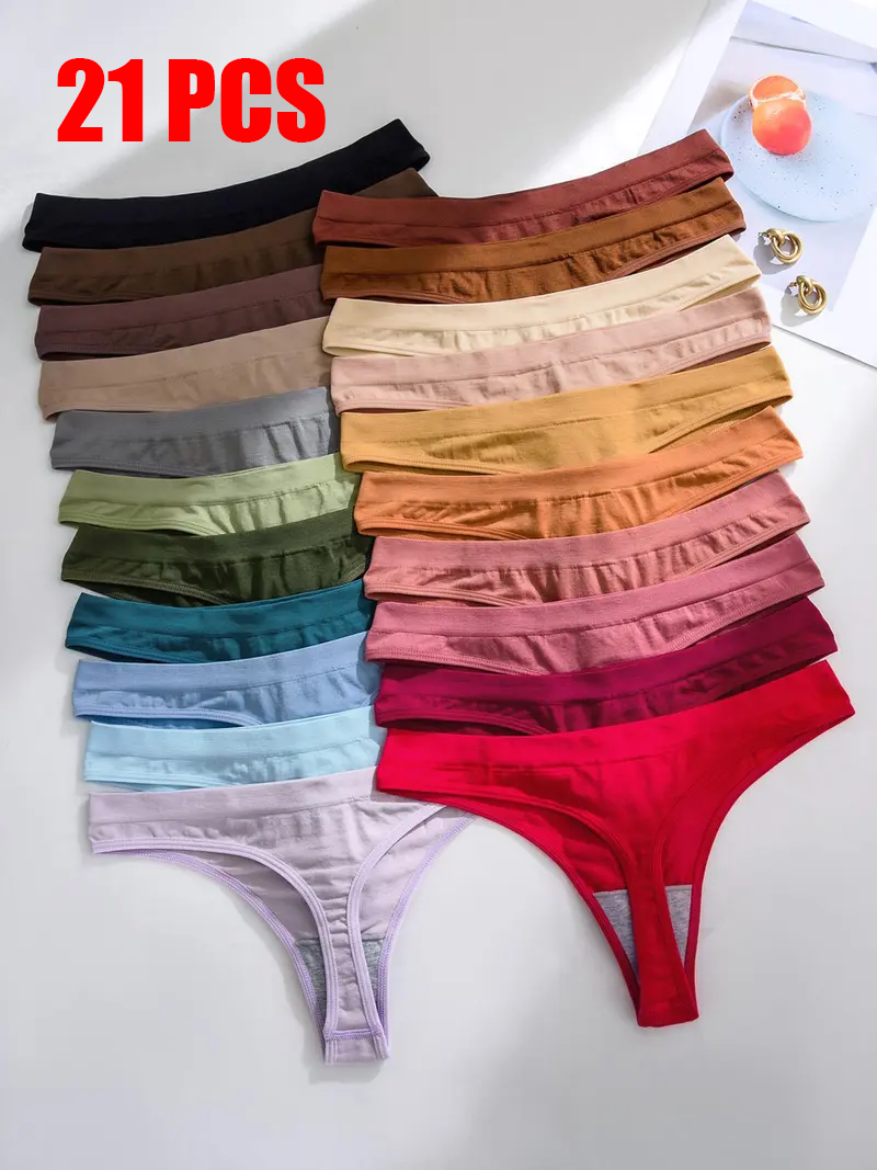 Women's Drop Waist Thong – Soft Breathable Daily Wear Panty