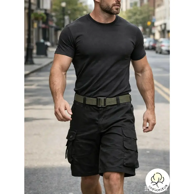 Men's 4-Pack Tactical Cargo Shorts – Multi-Pocket Breathable Outdoor Hiking Shorts