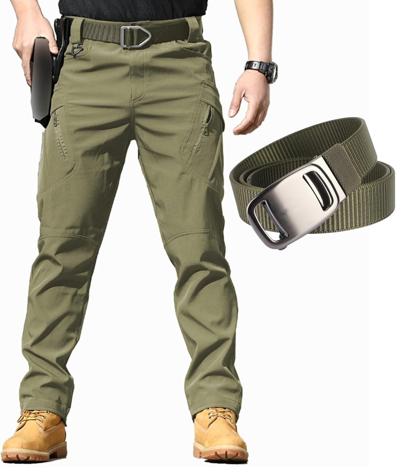 Men's 4-Pack Waterproof Tactical Pants – Lightweight Military Cargo Trousers for Outdoor Combat