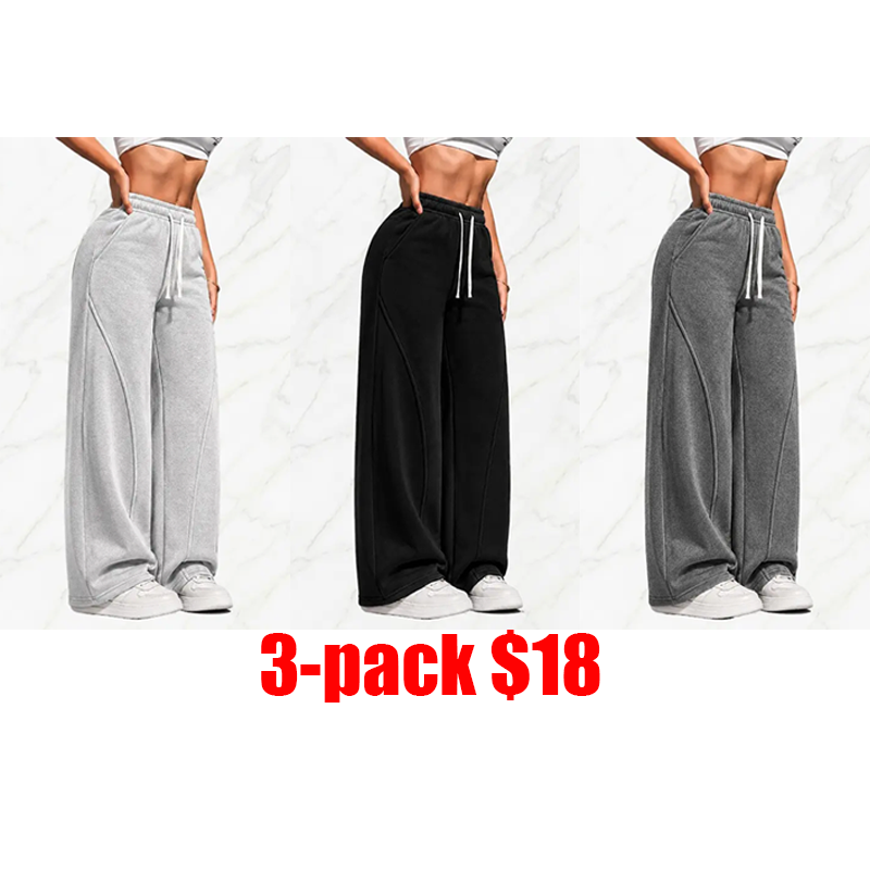 Women's 6-Pack Athletic Sweatpants – Lightweight Breathable Casual Travel Pants