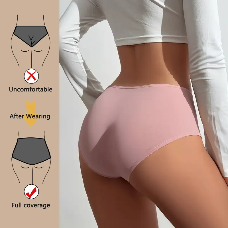 Women's 10-Pack High Waisted Tummy Control Panties – Pure Cotton Soft Seamless Hipster Briefs, Cute Full Print Comfort Underwear for Everyday Wear XS-XXXXL