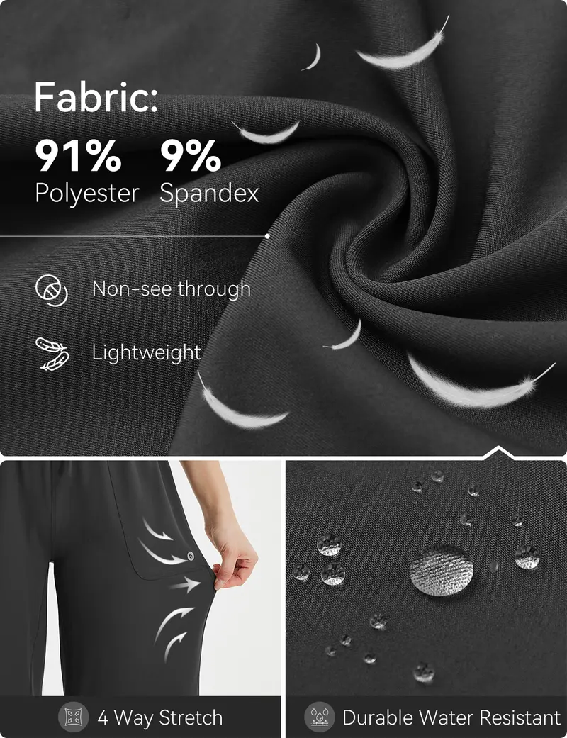 Women's Wide Leg Capri Pants – High Waisted Tummy Control with Deep Pockets, Quick Dry UPF 50+ for Travel & Daily Wear