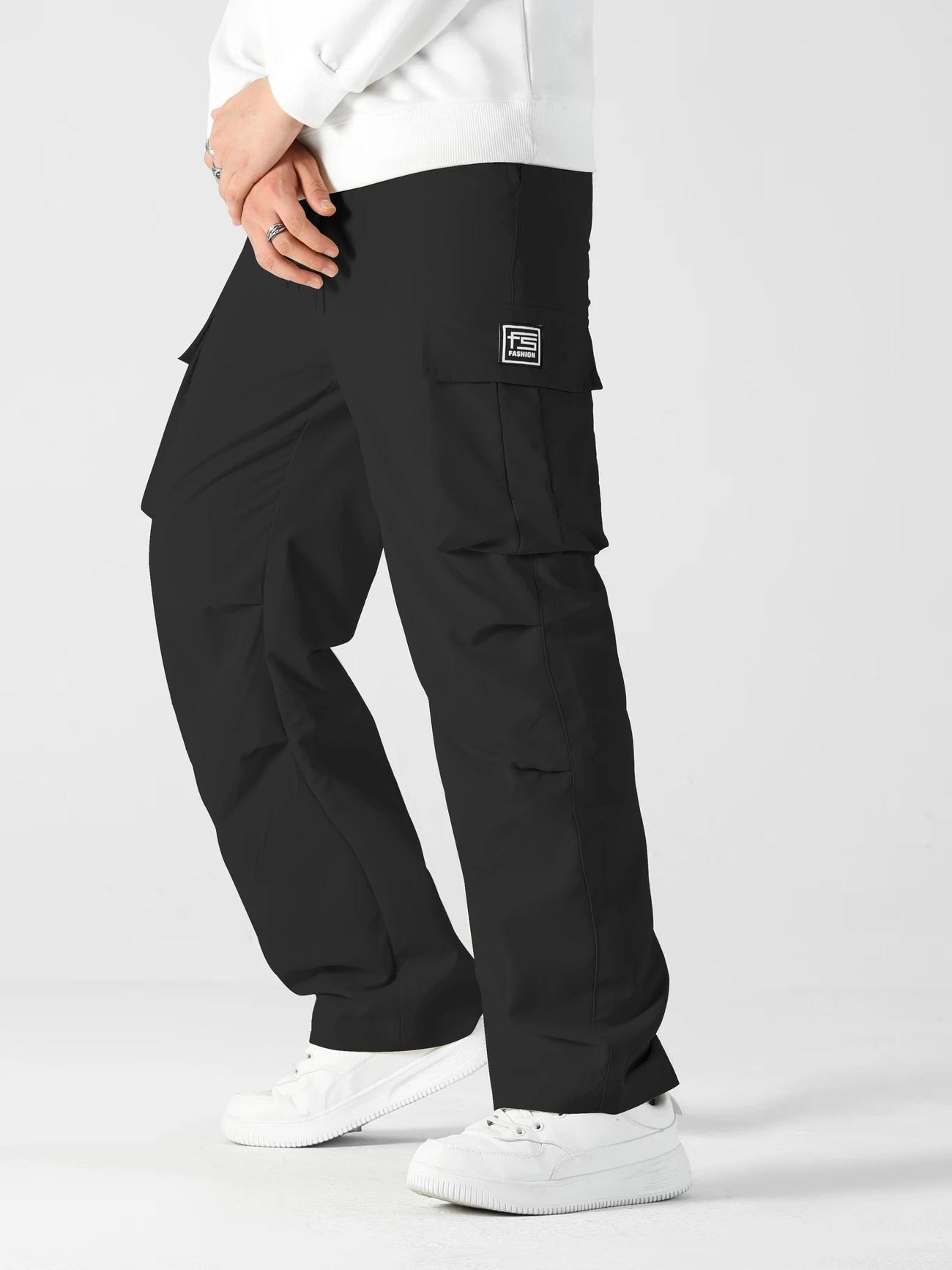 Men's 4-Pack Tactical Cargo Pants – Elastic Waist Multi-Pocket Casual Trail Pants