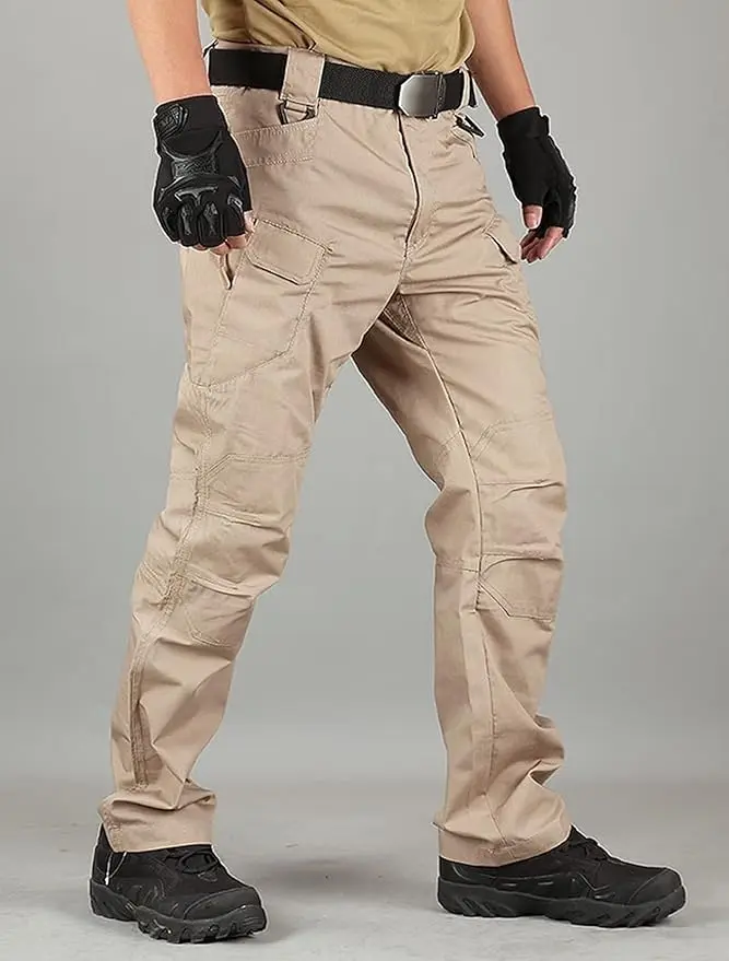 4-Pack Men's Lightweight Cargo Pants – Durable Zippered Pockets, Straight-Cut, Multi-Color