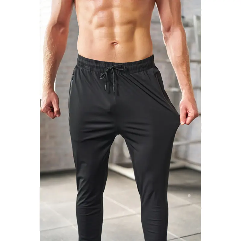 Men's 6-Pack Joggers with Zipper Pockets – Lightweight Cuffed Stretch Sweatpants for Gym & Running