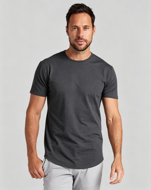 Men's 8-Pack Fitted Crewneck T-Shirt – 4-Way Stretch Wrinkle-Resistant Streetwear Basic Tee