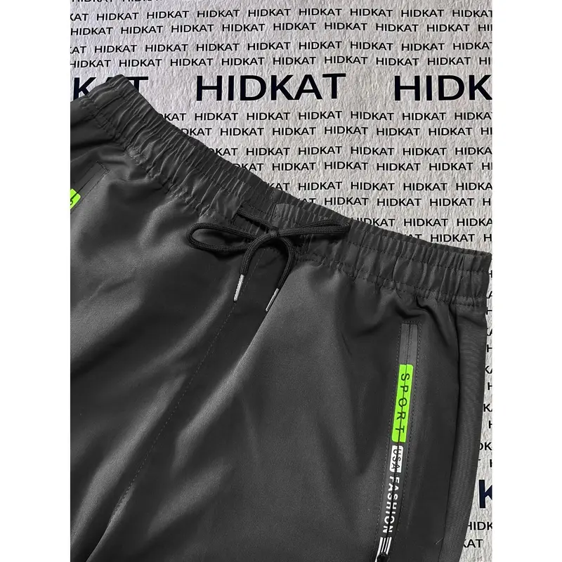 Men's Big & Tall Loose Cargo Pants – Elastic Drawstring Multi-Pocket Casual Streetwear for Outdoor & Daily Wear