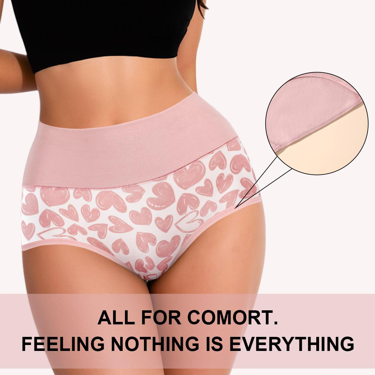 Women's 10-Pack High Waisted Tummy Control Panties – Pure Cotton Soft Seamless Hipster Briefs, Cute Full Print Comfort Underwear for Everyday Wear XS-XXXXL