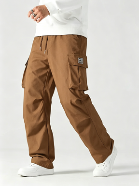 Men's 4-Pack Tactical Cargo Pants – Elastic Waist Multi-Pocket Casual Trail Pants