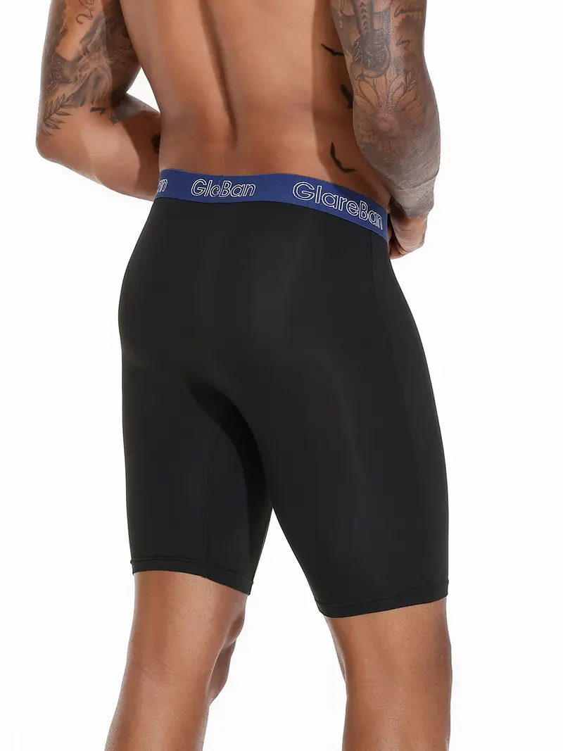10-Pack Men's Long-Leg Quick-Dry Sports Boxer Briefs – Soft Stretchy Gym Workout Underwear