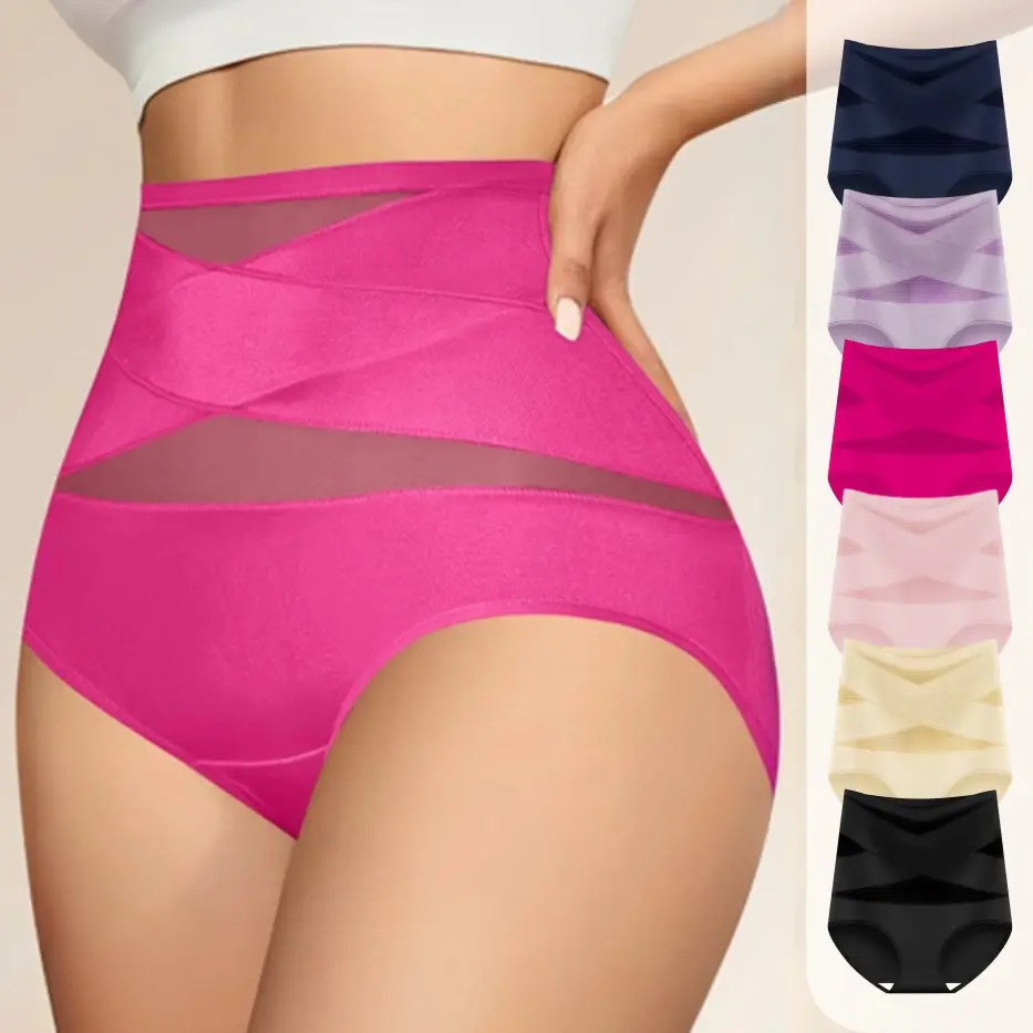 Women's High Waist Shapewear Brief – Firm Control Cotton Compression Panty