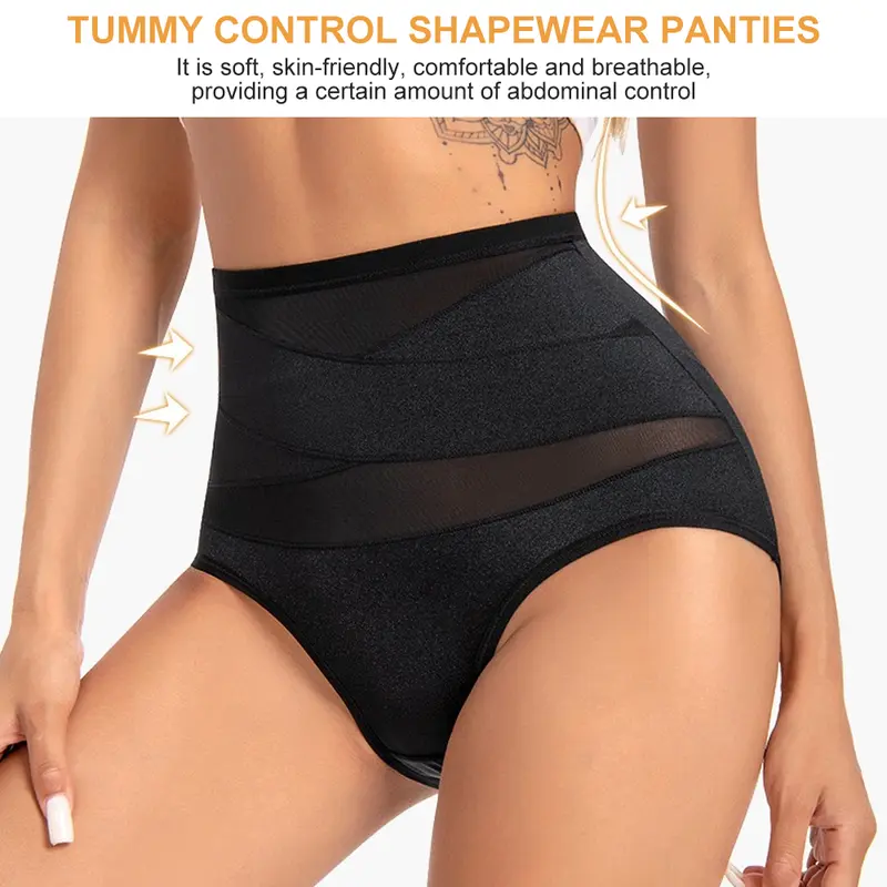 Women's High Waist Shapewear Brief – Firm Control Cotton Compression Panty