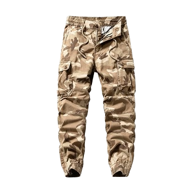 Men's Summer Lightweight Camouflage Cargo Pants – Jogger Style Breathable Cotton Durable Work Pants