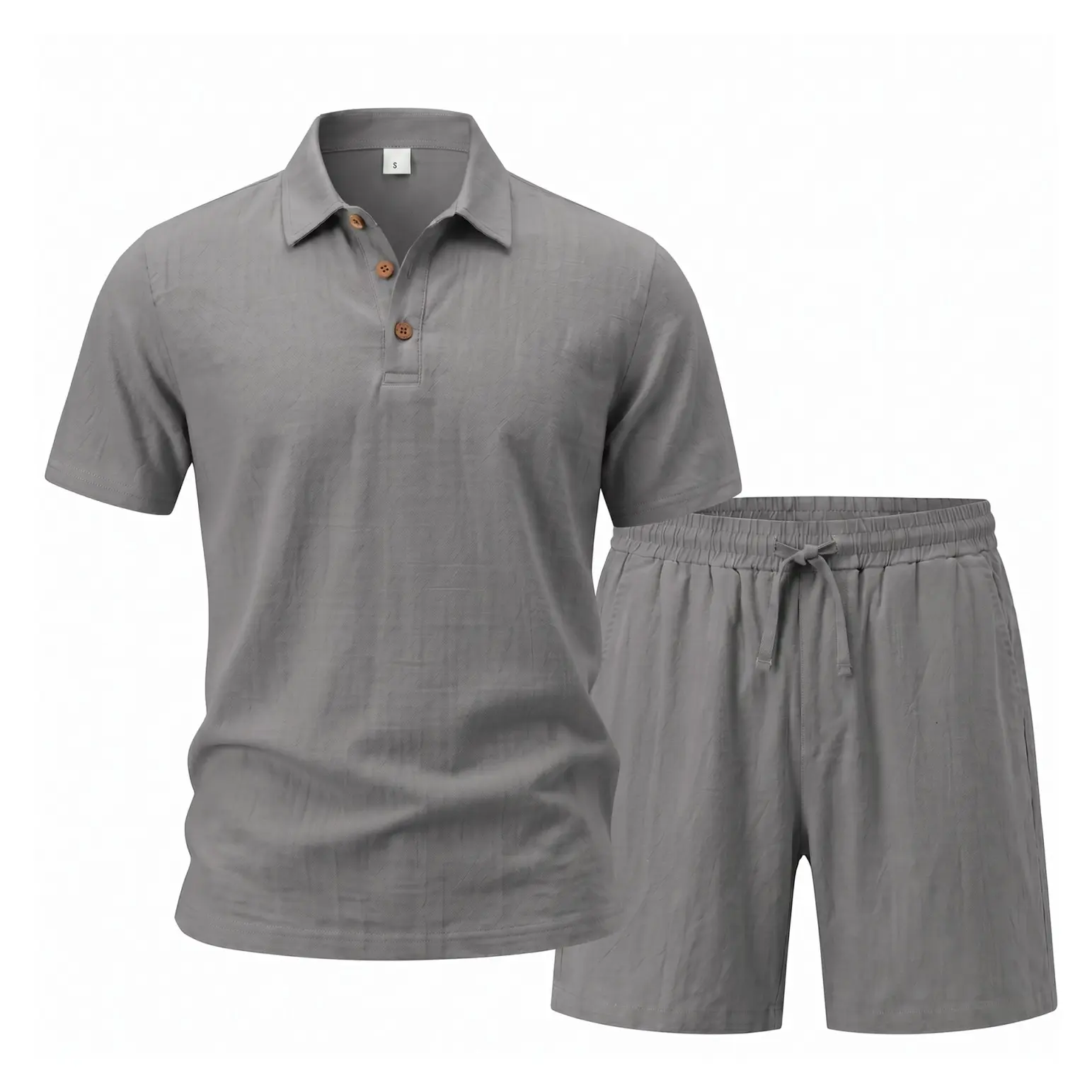 Men's 2-Piece Set – Short Sleeve Button Down Shirt & Loose Pants, Breathable Summer Vacation Outfit