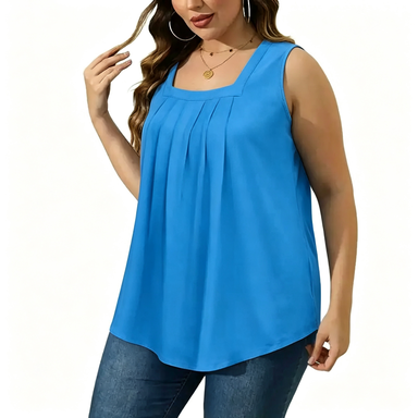 Women's 8-Pack Summer Tank Tops – Loose Pleated Square Neck Sleeveless Tops