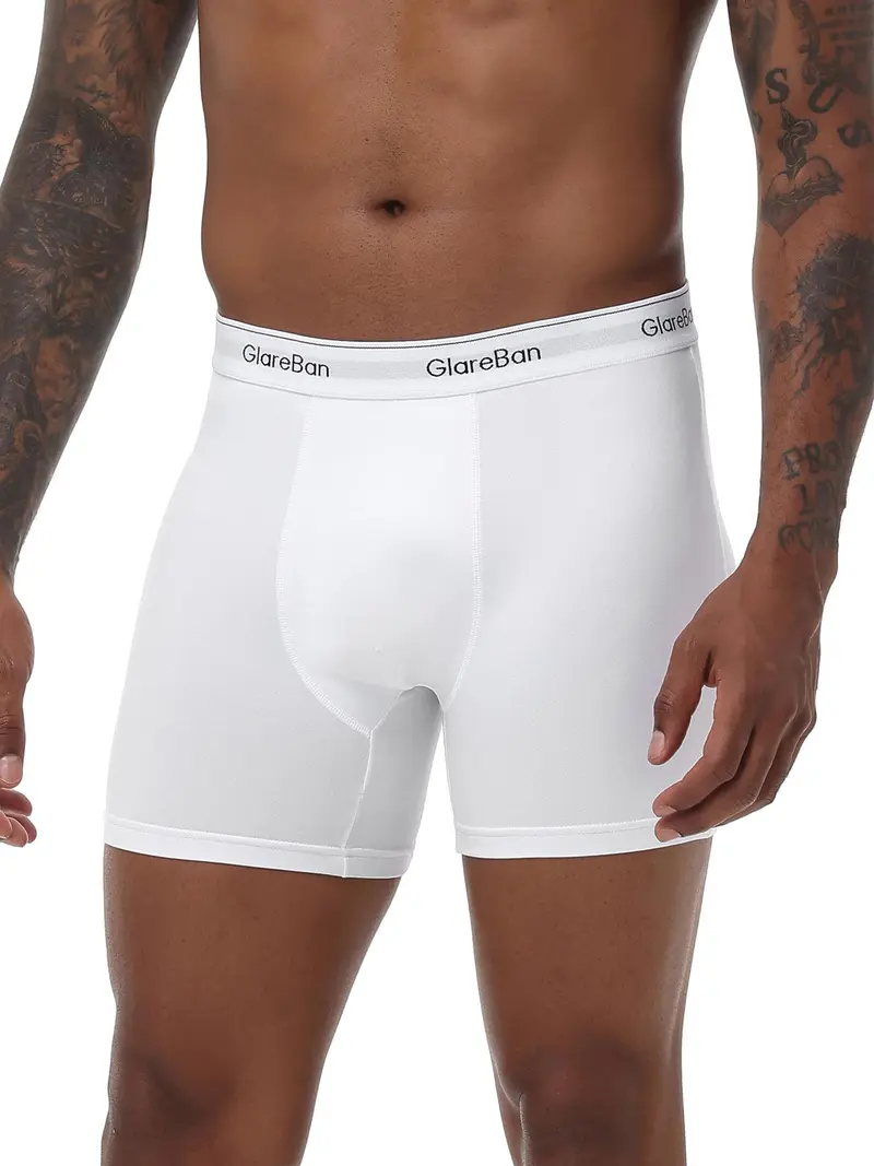 Men's 10-Pack Mid-Length Boxer Briefs – Comfortable Casual Daily Underwear