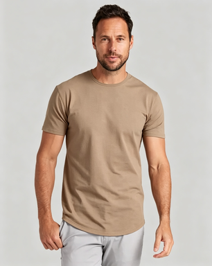 Men's 8-Pack Fitted Crewneck T-Shirt – 4-Way Stretch Wrinkle-Resistant Streetwear Basic Tee