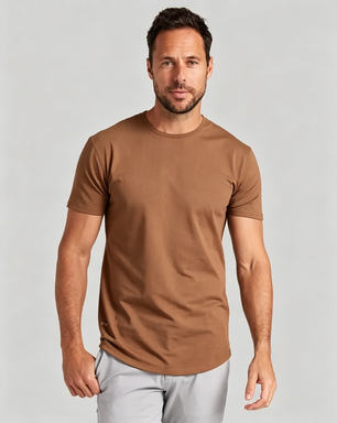 Men's 8-Pack Fitted Crewneck T-Shirt – 4-Way Stretch Wrinkle-Resistant Streetwear Basic Tee