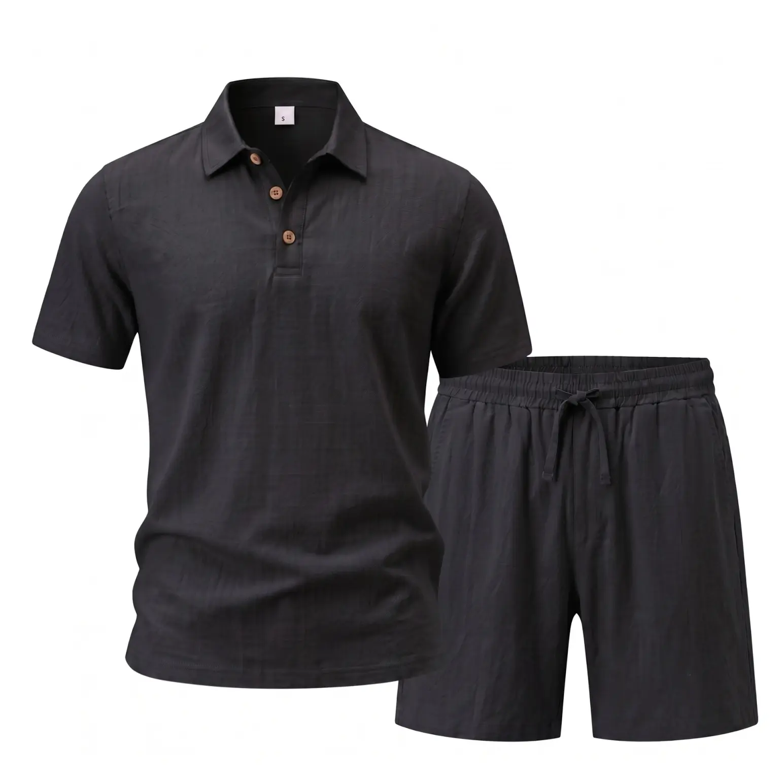 Men's 2-Piece Set – Short Sleeve Button Down Shirt & Loose Pants, Breathable Summer Vacation Outfit