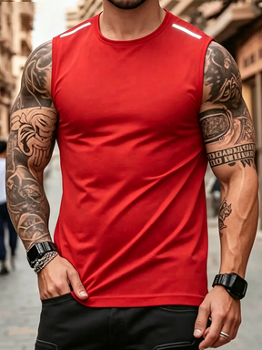 Unisex Quick-Dry Sports Vest – Reflective Breathable Sleeveless Workout Top for Running & Biking