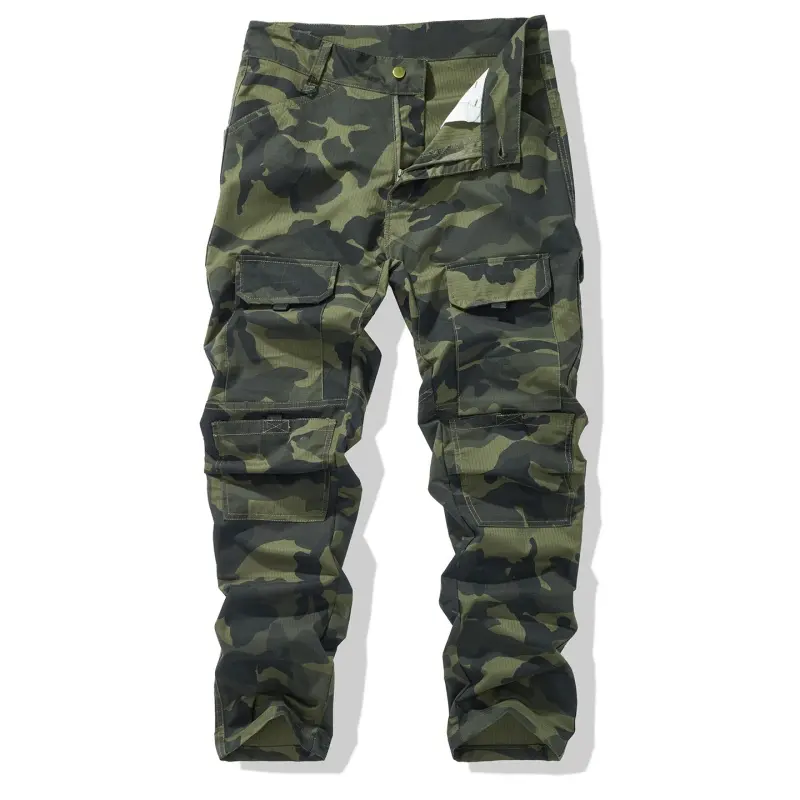 Men's 4-Pack Cargo Pants – Multi-Pocket Camouflage Tactical Work Pants for Outdoor & Daily Wear