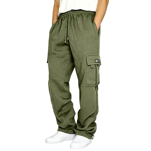 Men's Cargo Joggers – Multi-Pocket Drawstring Loose Casual Sweatpants, Worldwide Shipping