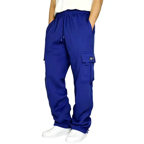 Men's Cargo Joggers – Multi-Pocket Drawstring Loose Casual Sweatpants, Worldwide Shipping