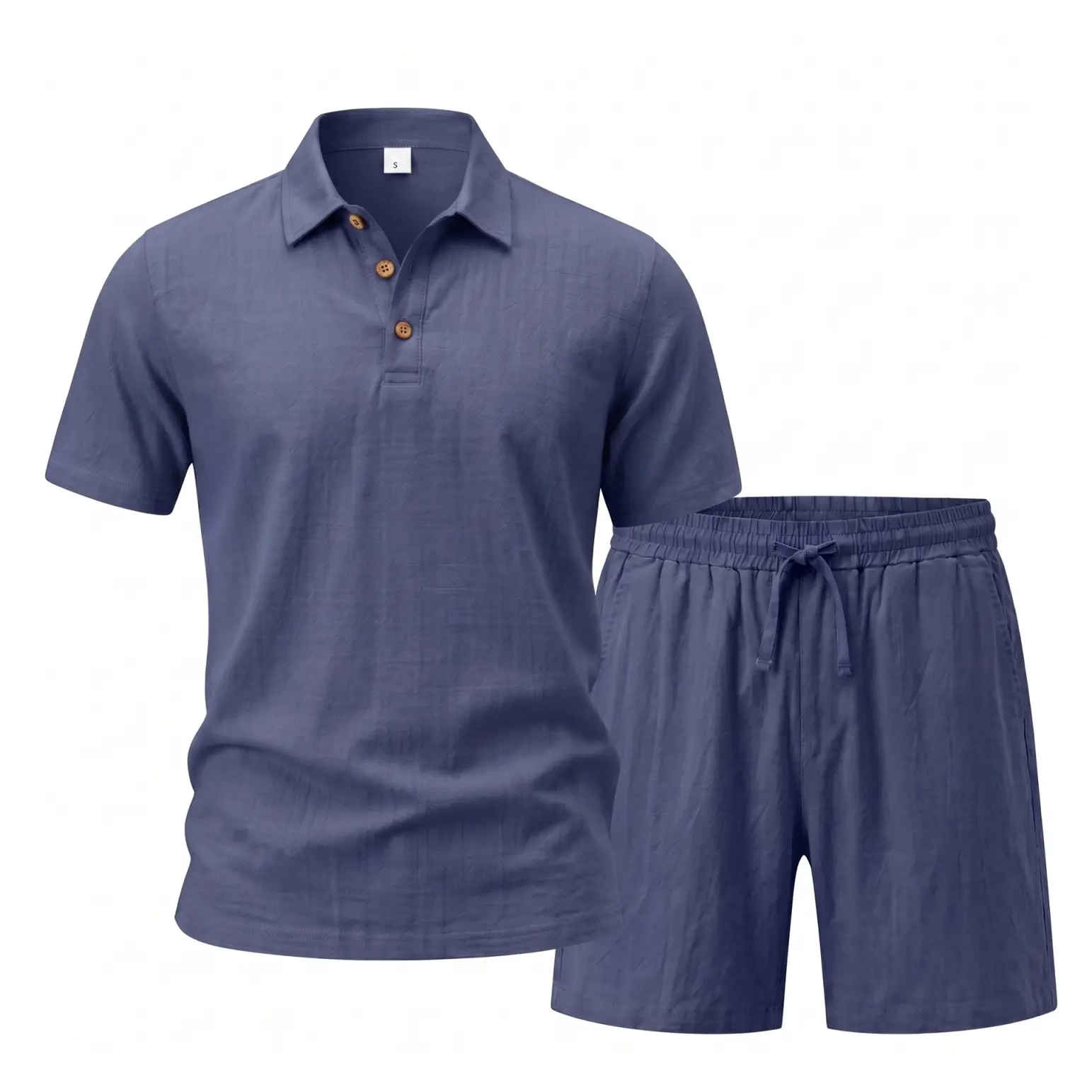 Men's 2-Piece Set – Short Sleeve Button Down Shirt & Loose Pants, Breathable Summer Vacation Outfit