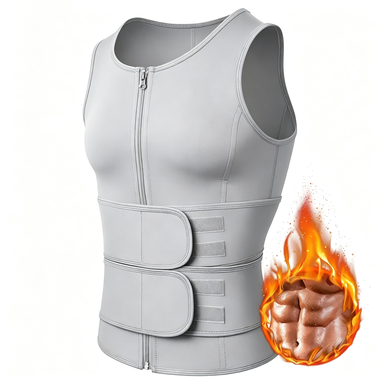 Sauna Vest, Double Belt Sauna Vest Waist Trainer, Men Body Shaping Waist Trainer Gym Fitness Breathable Sweat Abdominal Shaping Tank Top Muscle Sports Compression Workout Apparel