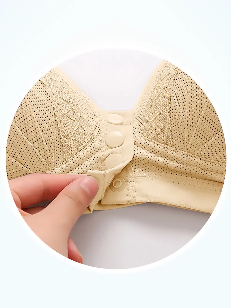Women's 6-Pack Front Closure Push-Up Bra – Jacquard Full Coverage Unlined Seamless Underwire Bra for Daily Wear