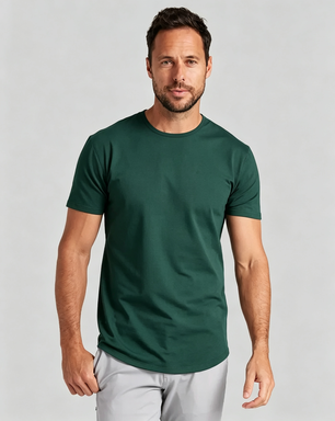 Men's 8-Pack Fitted Crewneck T-Shirt – 4-Way Stretch Wrinkle-Resistant Streetwear Basic Tee
