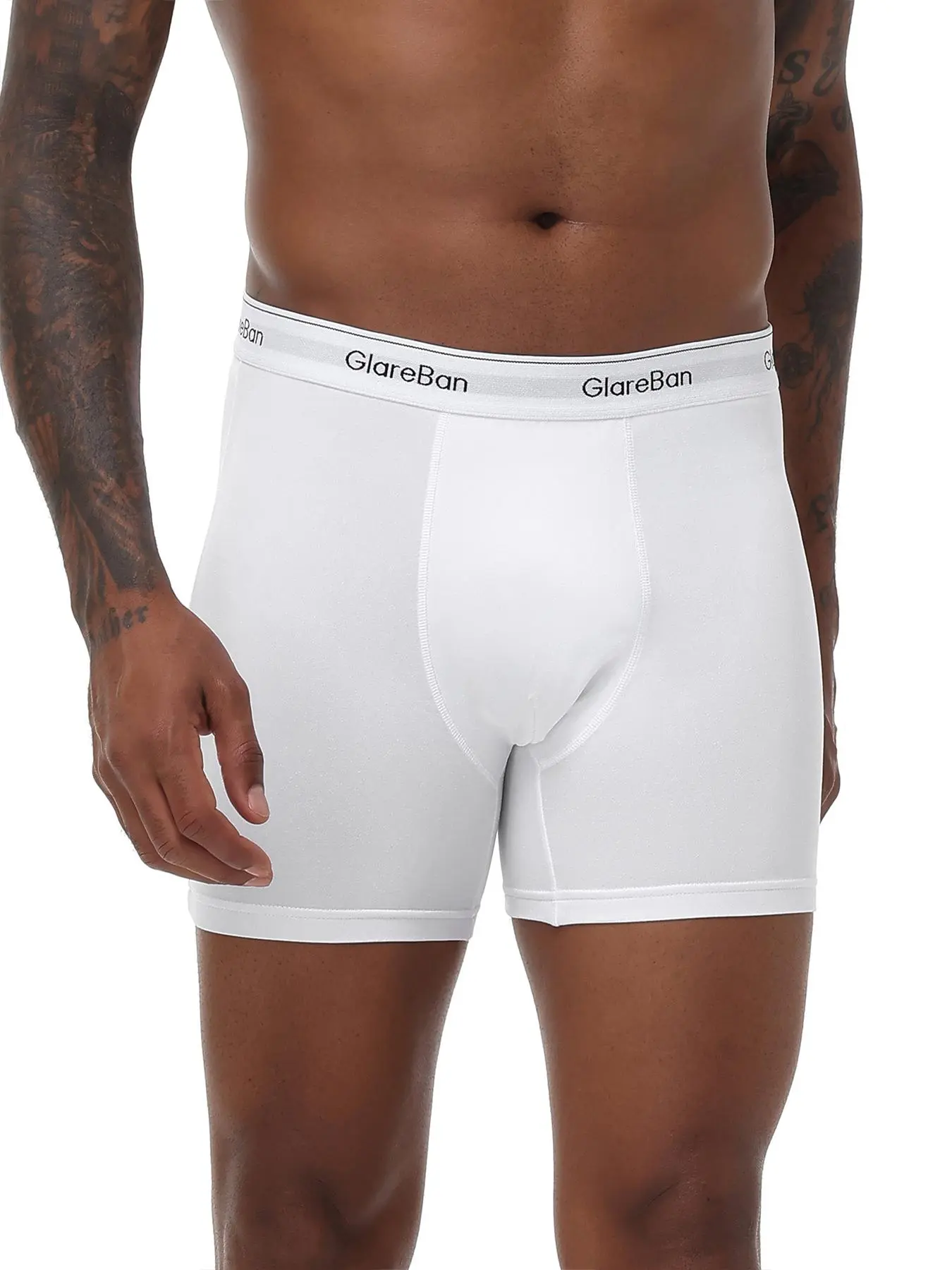 Men's 10-Pack Mid-Length Boxer Briefs – Comfortable Casual Daily Underwear