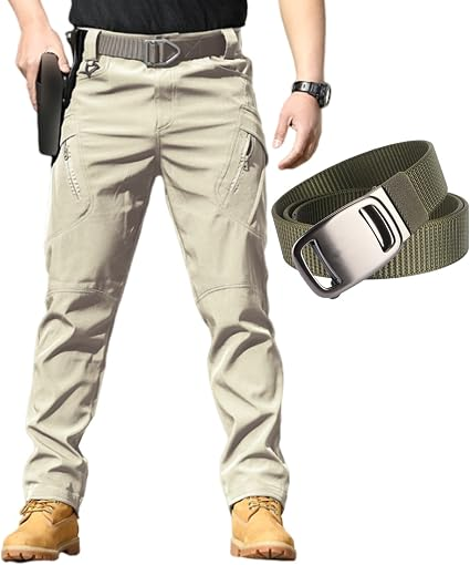 Men's 4-Pack Waterproof Tactical Pants – Lightweight Military Cargo Trousers for Outdoor Combat