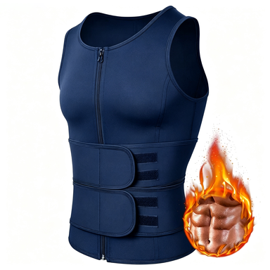 Sauna Vest, Double Belt Sauna Vest Waist Trainer, Men Body Shaping Waist Trainer Gym Fitness Breathable Sweat Abdominal Shaping Tank Top Muscle Sports Compression Workout Apparel
