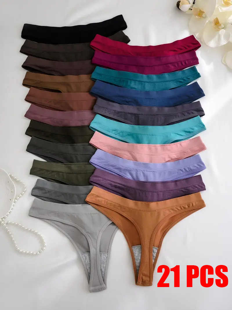 Women's Drop Waist Thong – Soft Breathable Daily Wear Panty