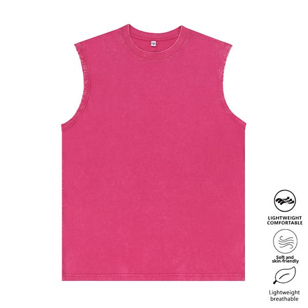 Unisex 5-Pack Acid Wash Tank Tops – Heavyweight Cotton Loose Fit Vintage Streetwear Sleeveless Tees