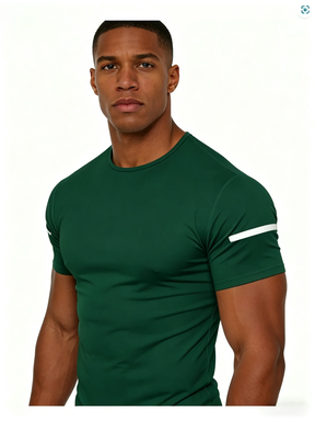 Men's 7-Pack Reflective Stripe Sports Tees – Quick-Dry Breathable Gym & Running T-Shirts